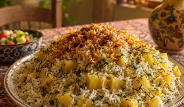 طرز تهیه سیب زمینی پلو