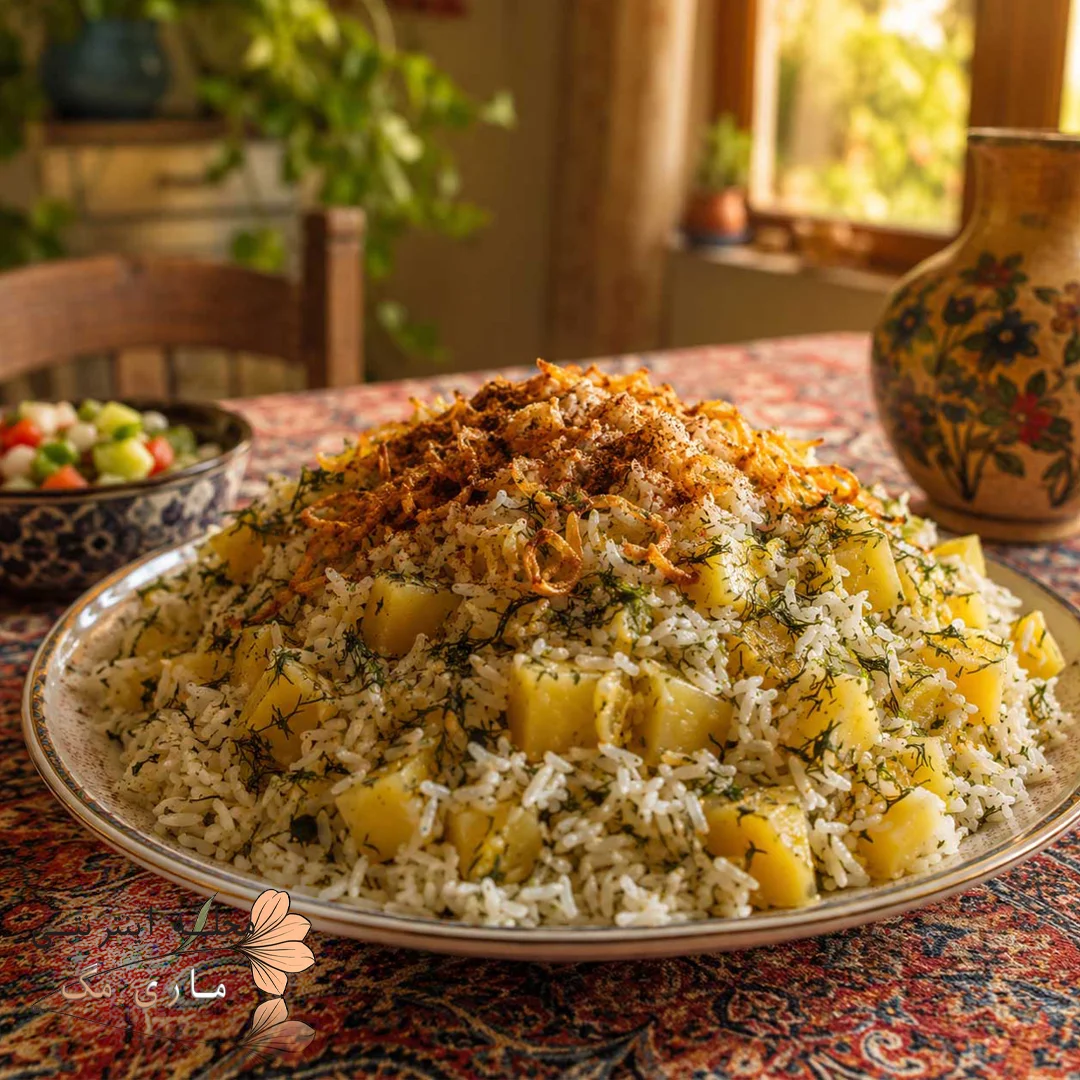طرز تهیه سیب زمینی پلو